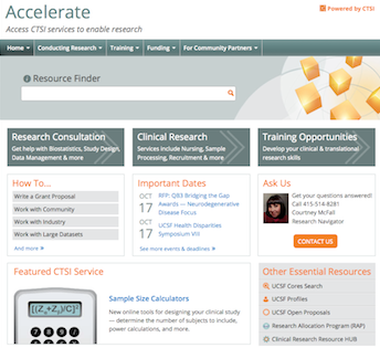 Accelerate home page