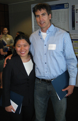 Resident Hangyul Chung-Esaki, MD, and the  Mentor of the Year Robert Rodriguez, 